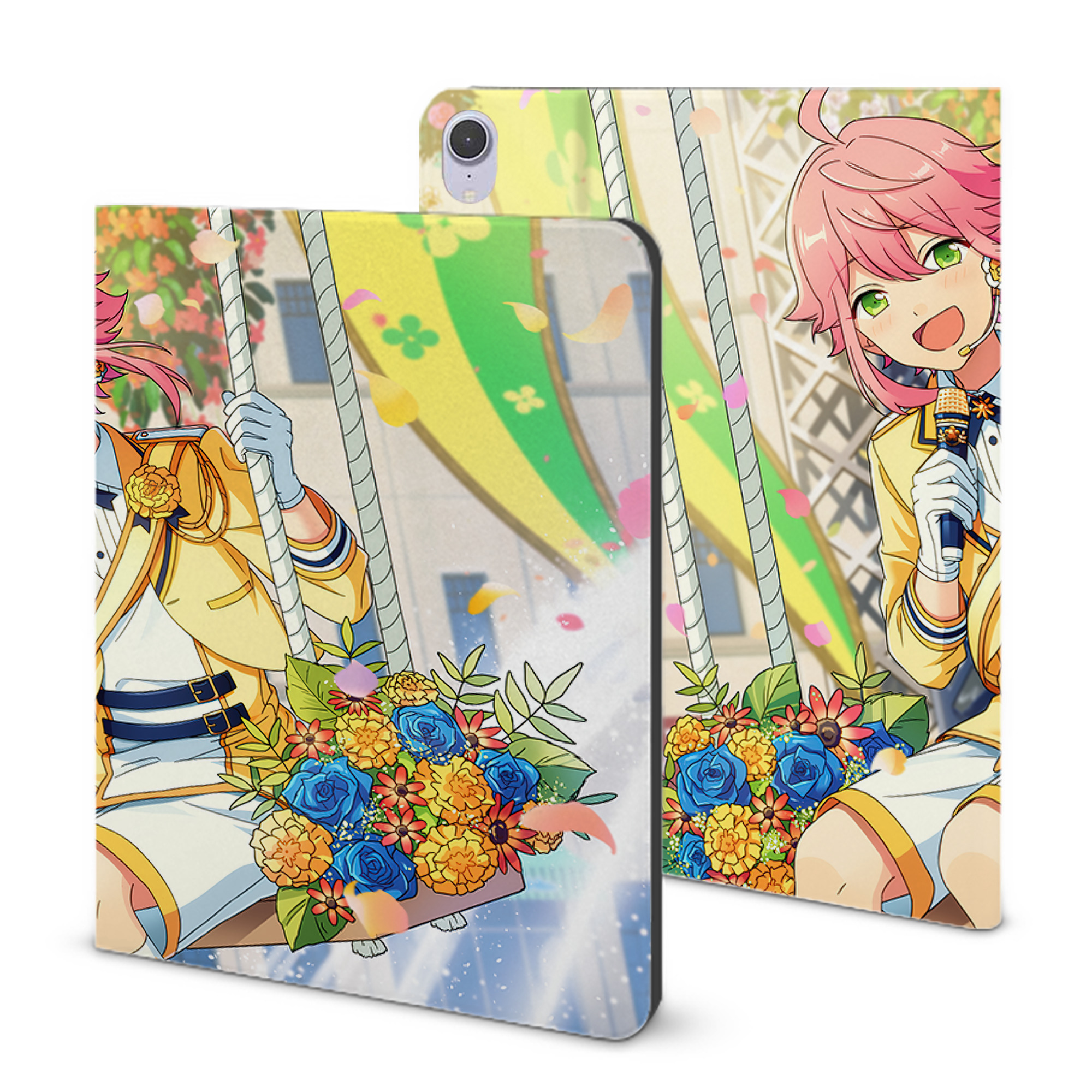 （画像用） あんさんぶるスターズ! Ensemble Stars IPad ケース ブック型 PUレザー TPU 耐衝撃 軽量 薄型 ペン収納なし 全面保護 IPad 各モデル対応